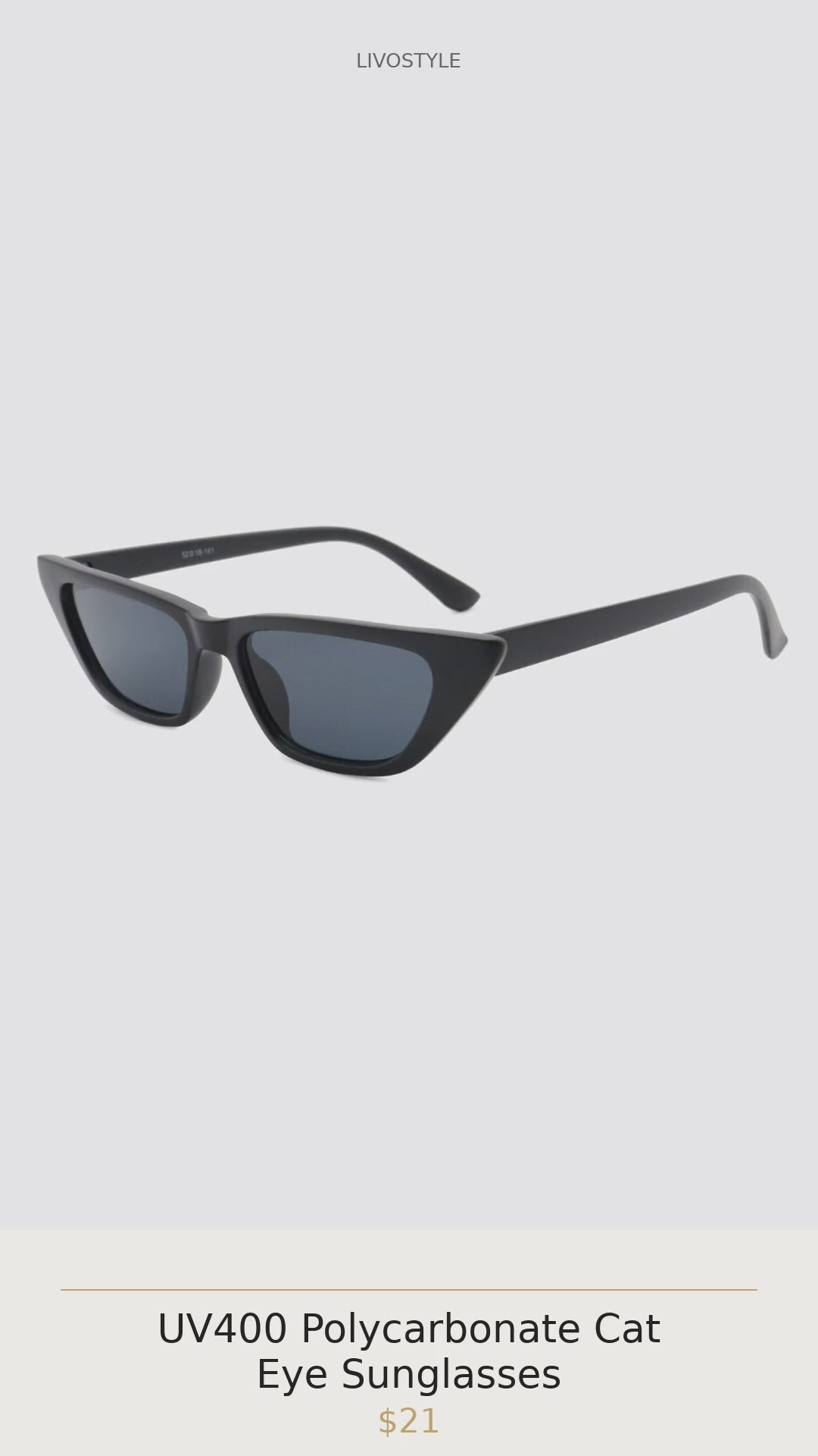 UV400 Polycarbonate Cat Eye Sunglasses