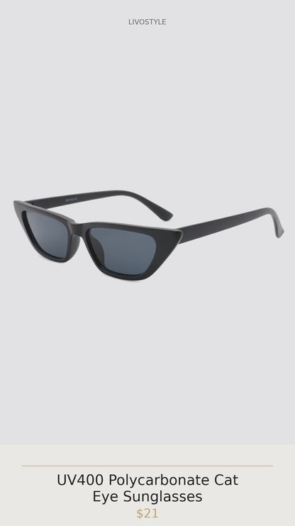 UV400 Polycarbonate Cat Eye Sunglasses