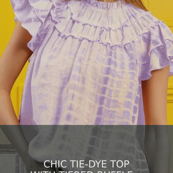 Tiered Ruffle Neck Tie-Dye Top – video