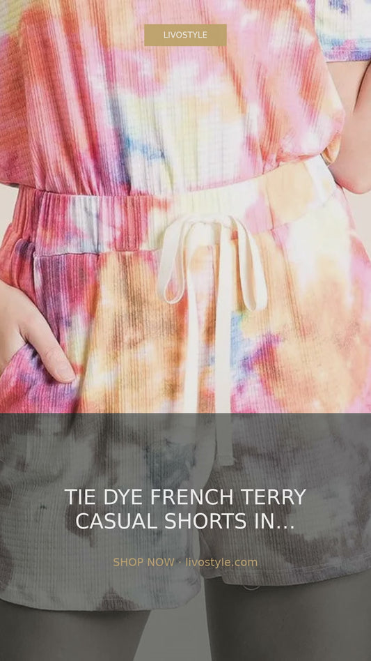 Tie Dye French Terry Drawstring Shorts – video