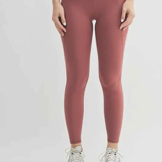 Venice Cloud Light Sculpt High-Waisted Leggings in RED PEAR