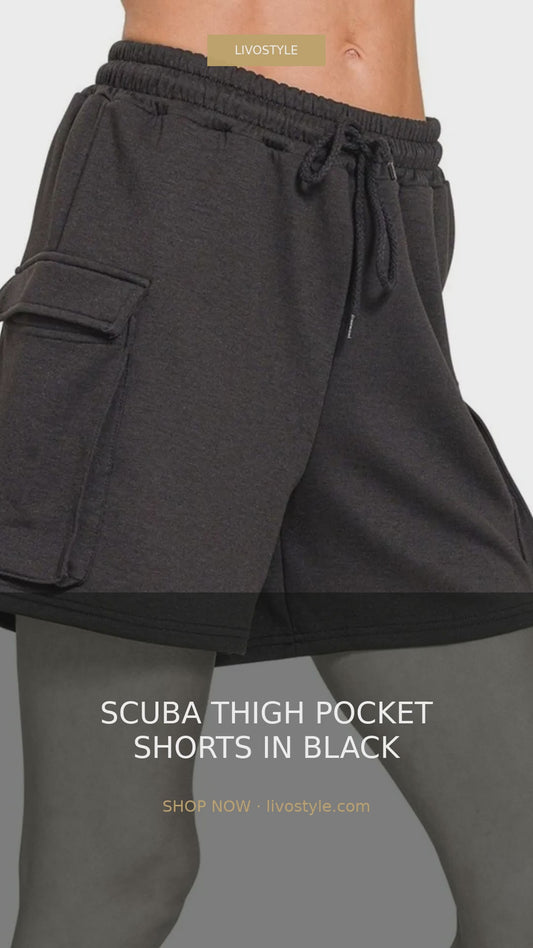 Scuba Thigh Pocket Drawstring Shorts – video