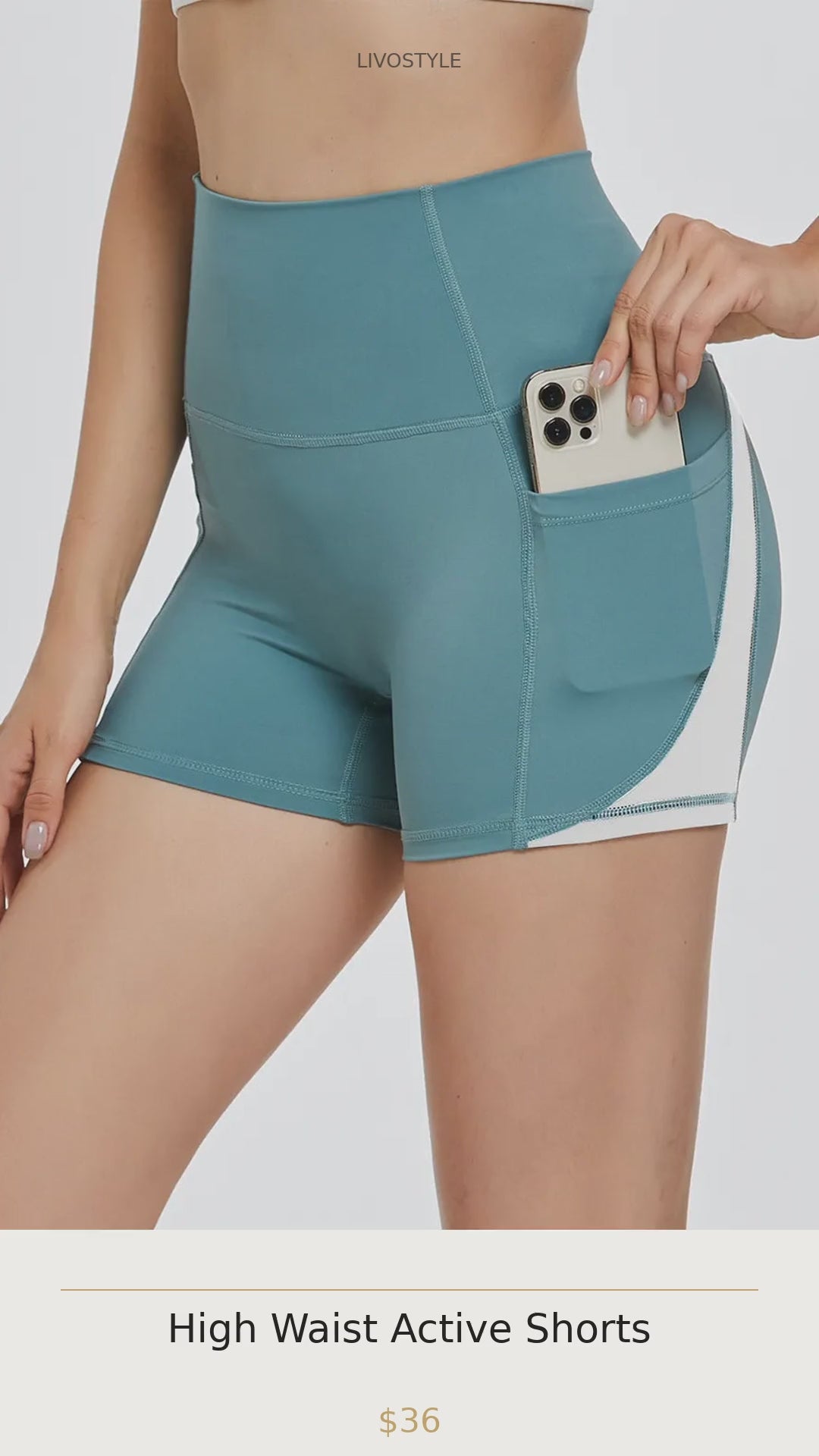 High Waist Active Shorts