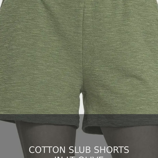 Cotton Slub Drawstring Shorts with Pockets – video