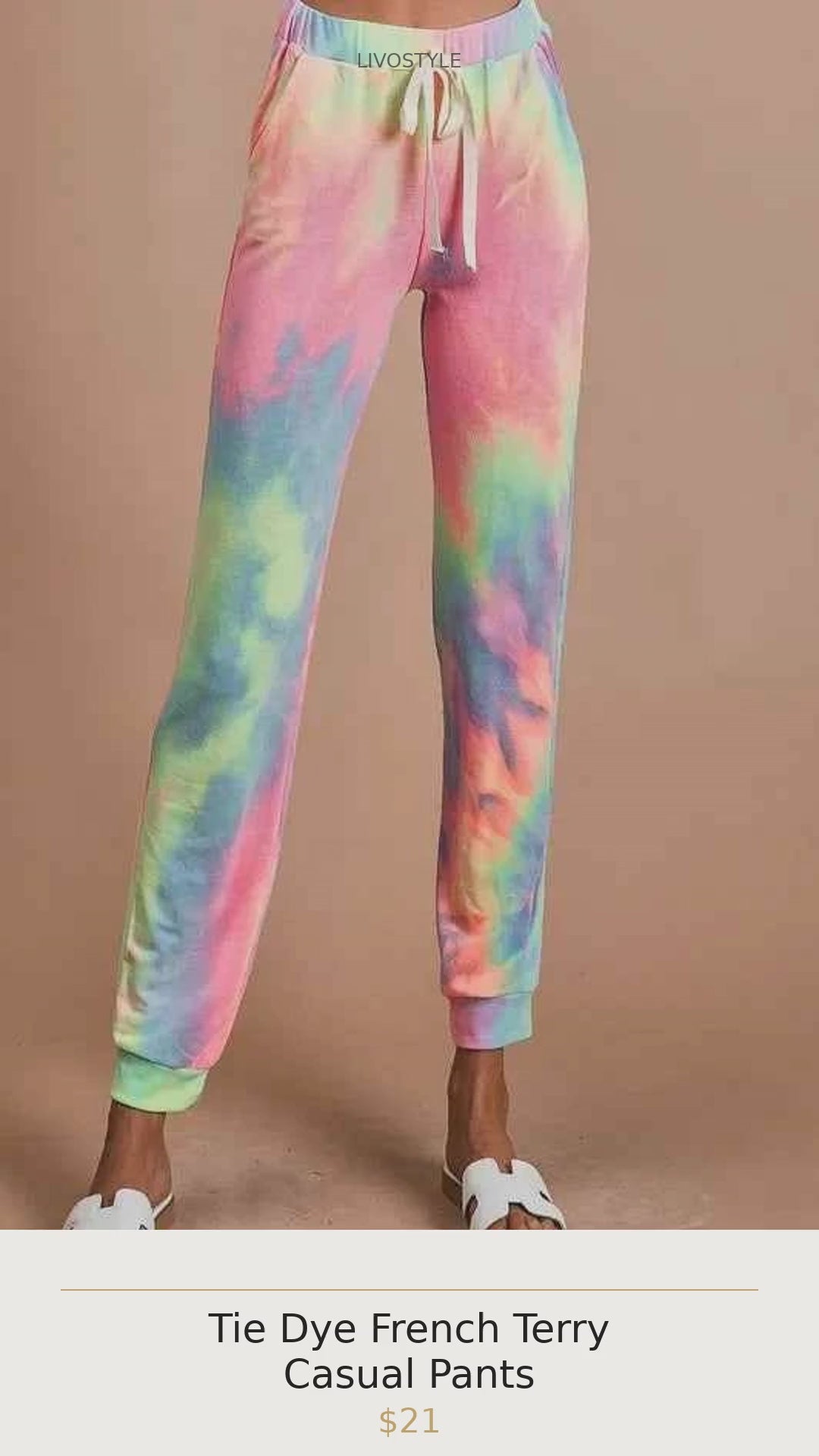 Tie Dye French Terry Casual Pants