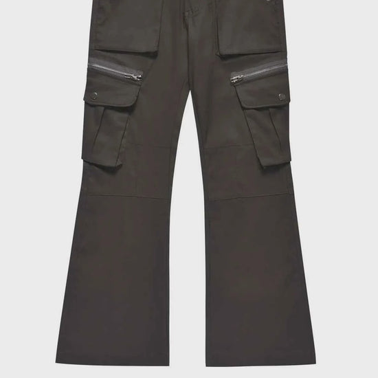 Men's Multi-Pocket Flared Cargo Pants