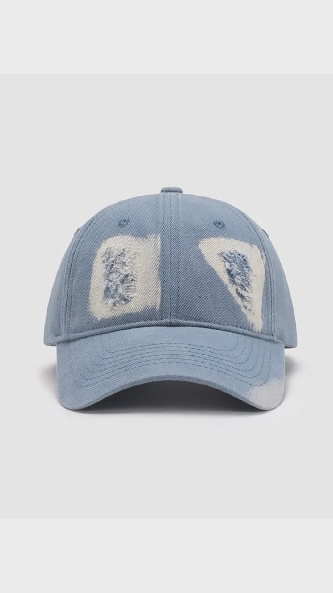 Patchwork Denim Distressed Cotton Dad Baseball Cap – video
