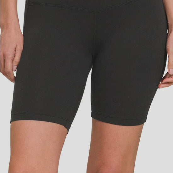 High Waist Active Shorts in Black