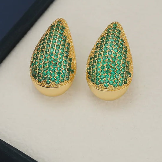 18K Gold-Plated Zircon Teardrop Earring
