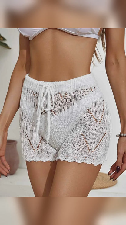 Drawstring Cutout Swim Shorts – video