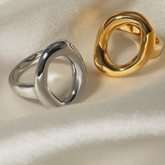 Modern Hollow Oval Ring