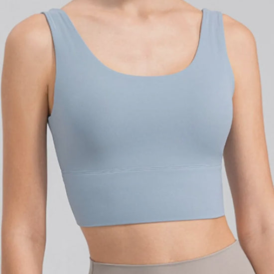 Scoop Neck Wide Strap Active Tank Top – video