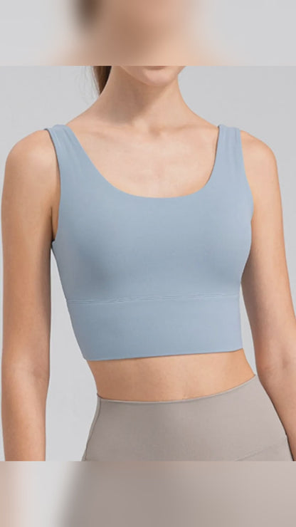 Scoop Neck Wide Strap Active Tank Top – video