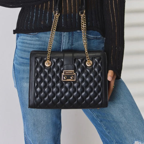 Quilted PU Leather Handbag