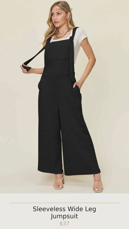 Sleeveless Wide Leg Jumpsuit