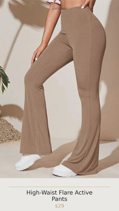 High-Waist Flare Active Pants