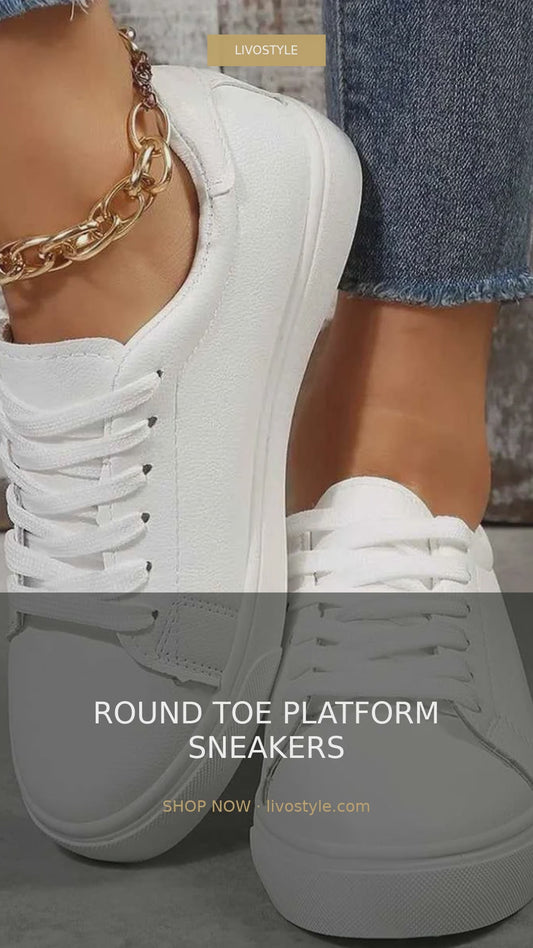 Round Toe Platform Sneakers – video