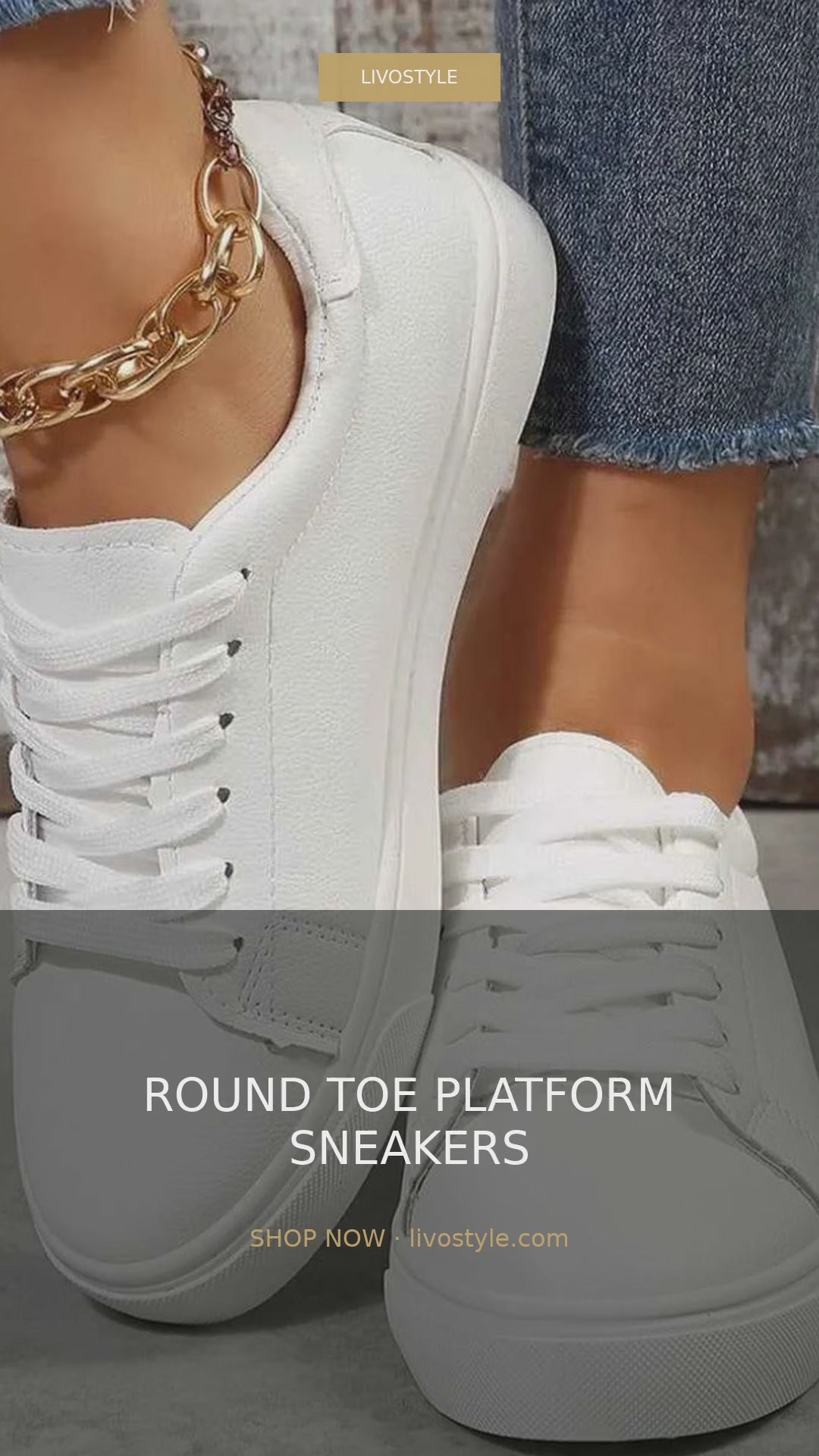 Round Toe Platform Sneakers – video