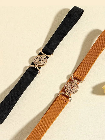 Tan Caramel PU Leather Belt — detail view — Livostyle