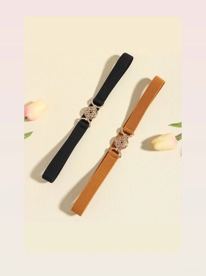 Tan Caramel PU Leather Belt — styled showcase — Livostyle