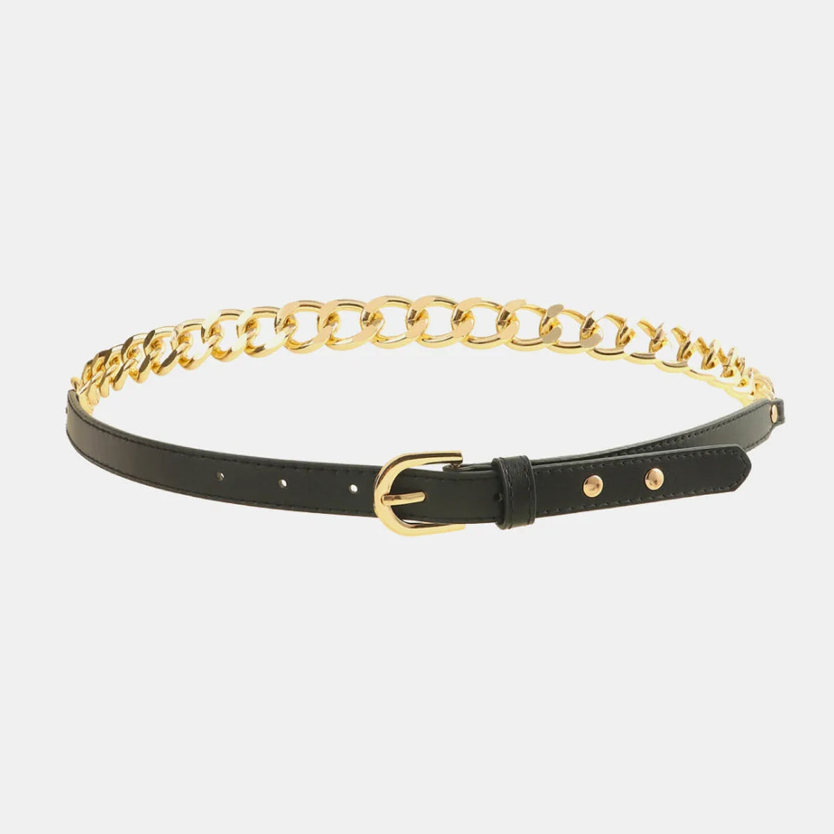 PU Leather Chain Belt — square view — Livostyle