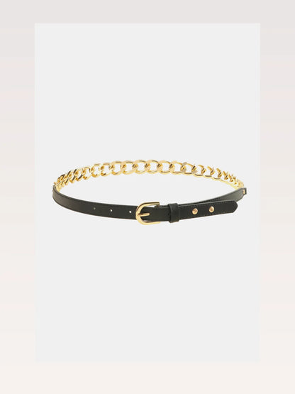 PU Leather Chain Belt — styled showcase — Livostyle
