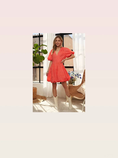 Floral Puff Sleeve Mini Dress – photo 3