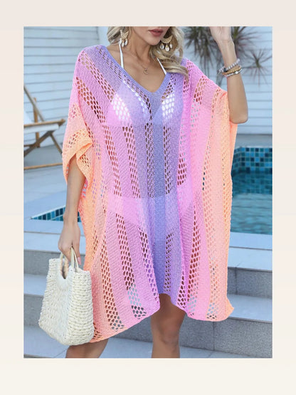 Rainbow Gradient Crochet Beach Cover Up — styled showcase — Livostyle