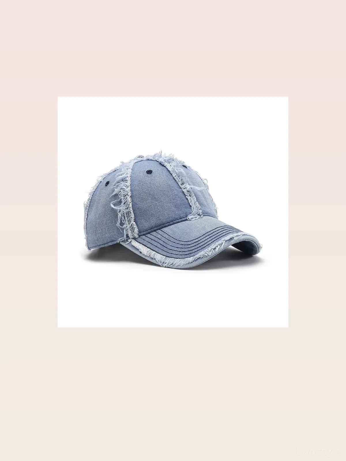Raw Hem Cotton Baseball Cap — styled showcase — Livostyle