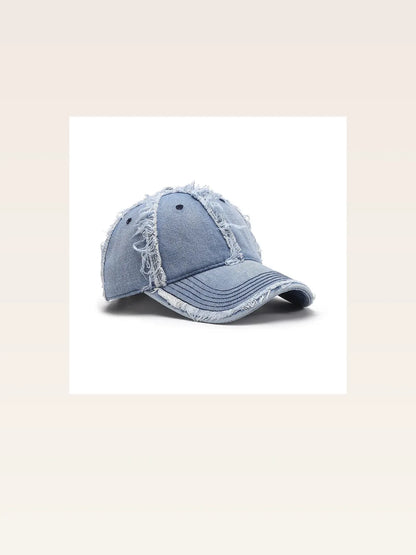 Raw Hem Cotton Baseball Cap — styled showcase — Livostyle