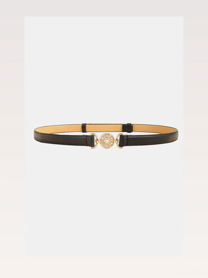 Rhinestone Decor PU Leather Belt — styled showcase — Livostyle