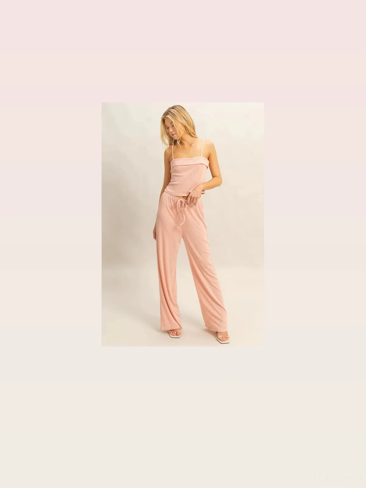 Rib Knit Cami Top and Pants Set — styled showcase — Livostyle
