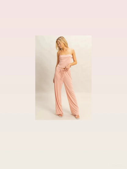 Rib Knit Cami Top and Pants Set — styled showcase — Livostyle