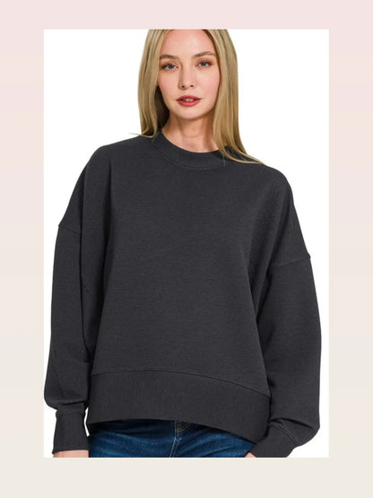 Ribbed Balloon Sleeve Sweatshirt — styled showcase — Livostyle