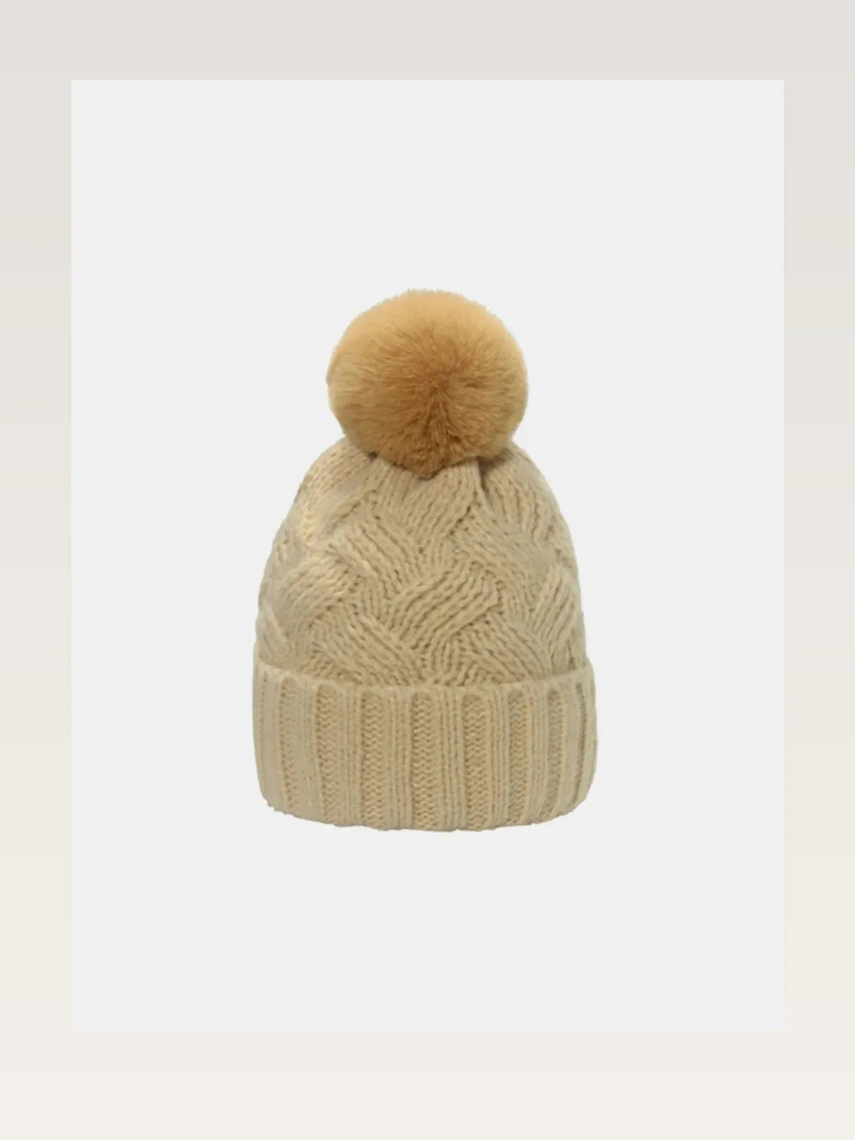 Roll Rim Cable-Knit Hat — styled showcase — Livostyle