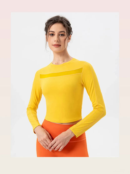 Round Neck Long Sleeve Active T-Shirt — styled showcase — Livostyle