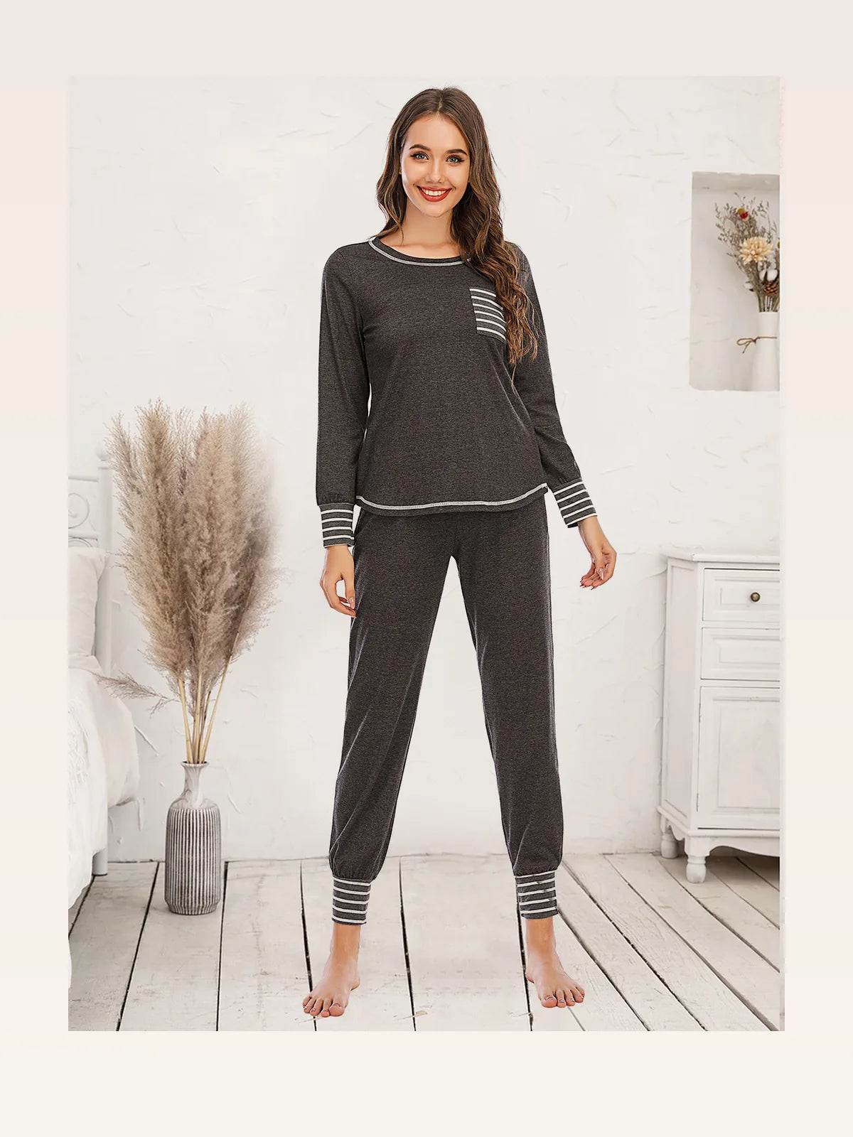 Round Neck Top and Pants Lounge Set — styled showcase — Livostyle