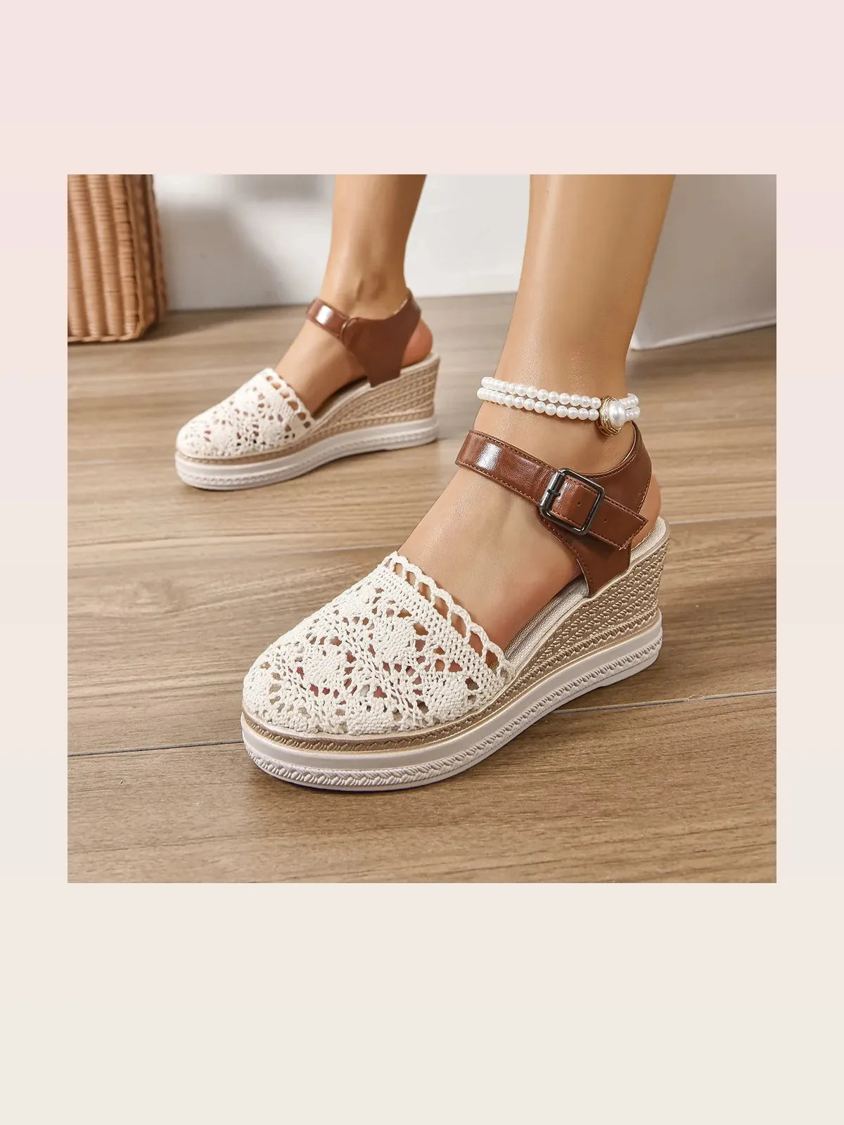 Round Toe Wedge Sandals — styled showcase — Livostyle