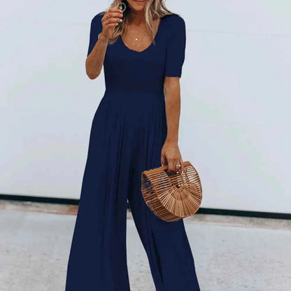 Scoop Neck Short Sleeve Jumpsuit – photo 2