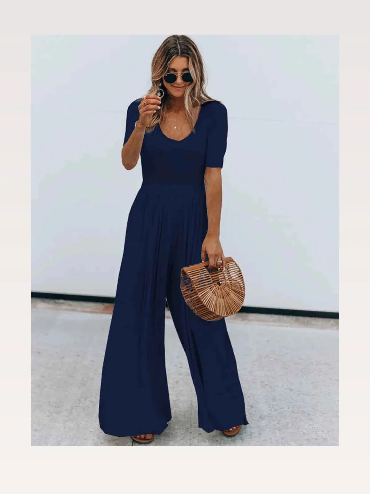 Scoop Neck Short Sleeve Jumpsuit – photo 6