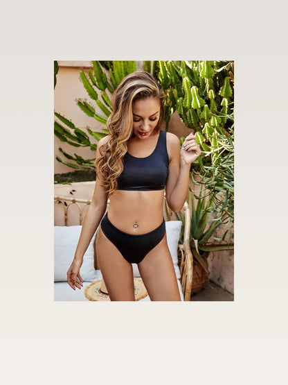 Scoop Neck Sleeveless Two-Piece Swim Set — styled showcase — Livostyle