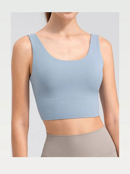 Scoop Neck Wide Strap Active Tank — styled showcase — Livostyle