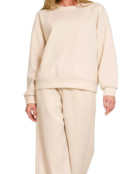 Scuba Crewneck Pullover and Pants Set — detail view — Livostyle