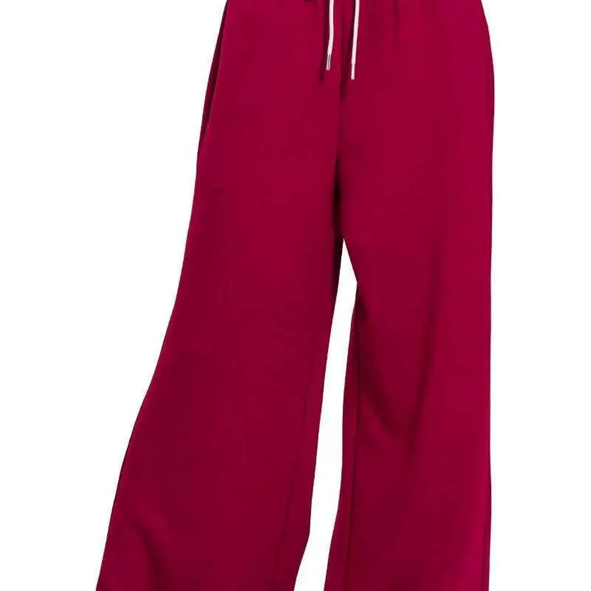 Scuba Drawstring Pants in CABERNET — square view — Livostyle