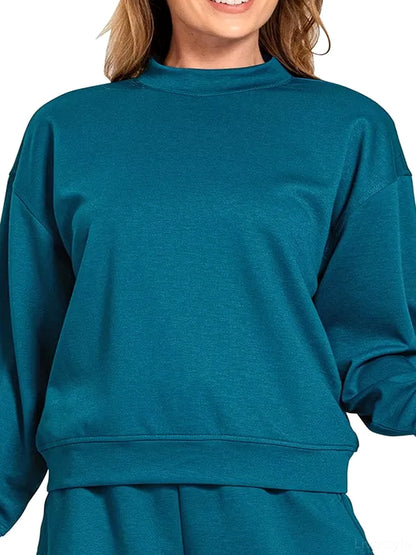 Scuba Long-Sleeve Sweatshirt & Shorts Set — detail view — Livostyle
