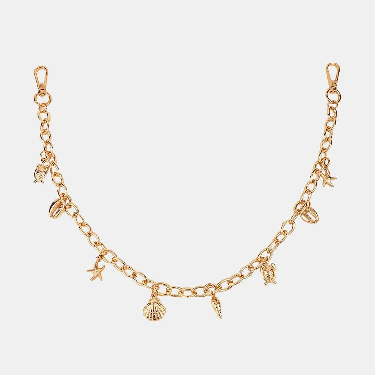 Sea Element Charm Iron Chain Belt — square view — Livostyle