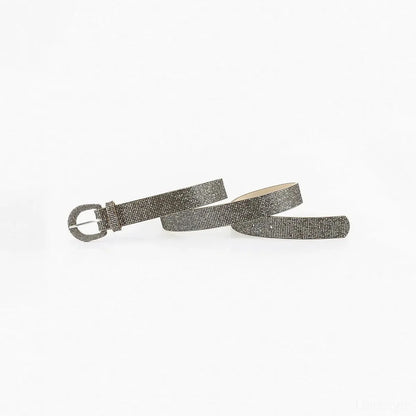 Sequin PU Leather Belt — square view — Livostyle
