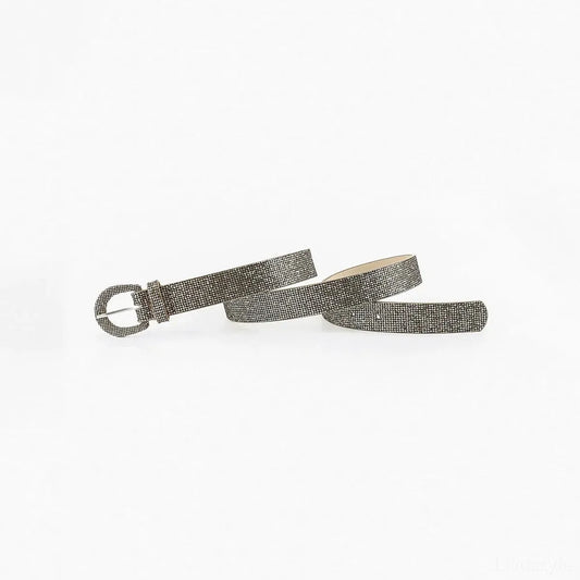 Sequin PU Leather Belt — square view — Livostyle
