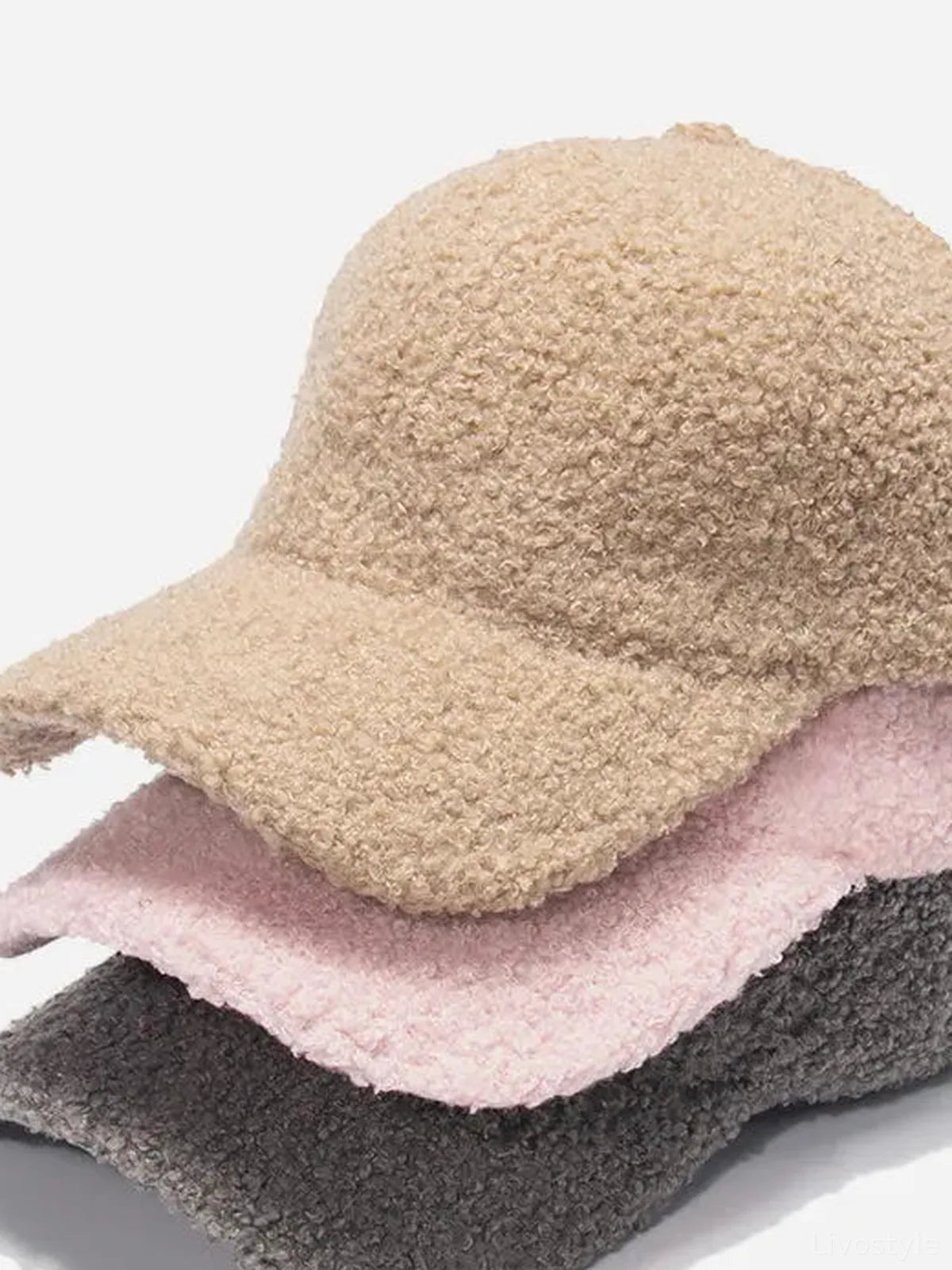 Sherpa Solid Color Baseball Cap — detail view — Livostyle