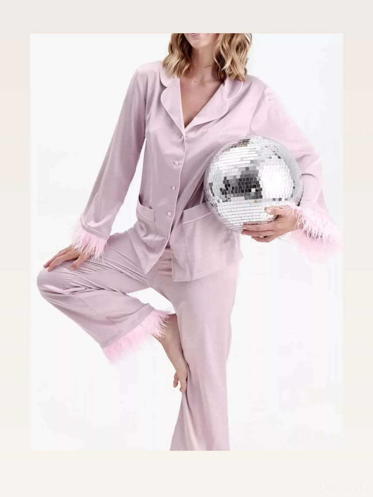 Silky Button Up Top and Pants Lounge Set — styled showcase — Livostyle
